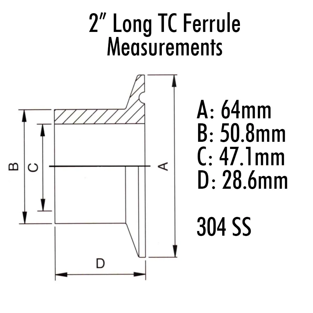 2 Inch TC Ferrule