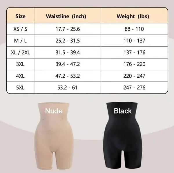 4-in-1 Shaper - Quick Slim Shape Wear Tummy, Back, Thighs, Hips - Black