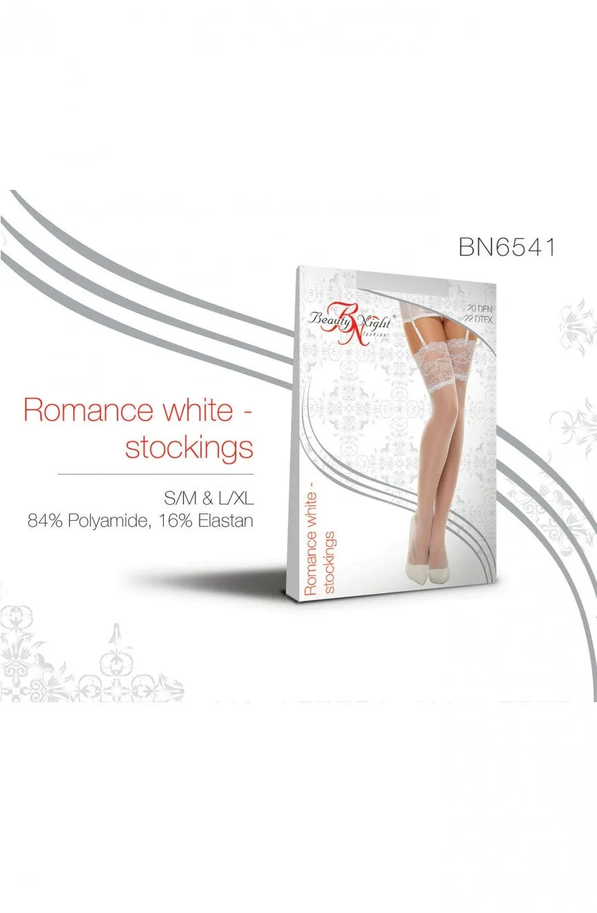 Beauty Night Romance Stockings White