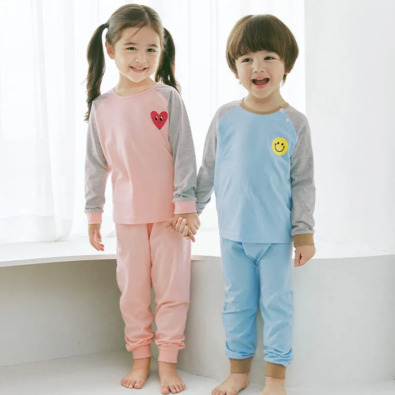Blue Colour Block Smiley Sleep Set (Comfy Fit) 2410MK52