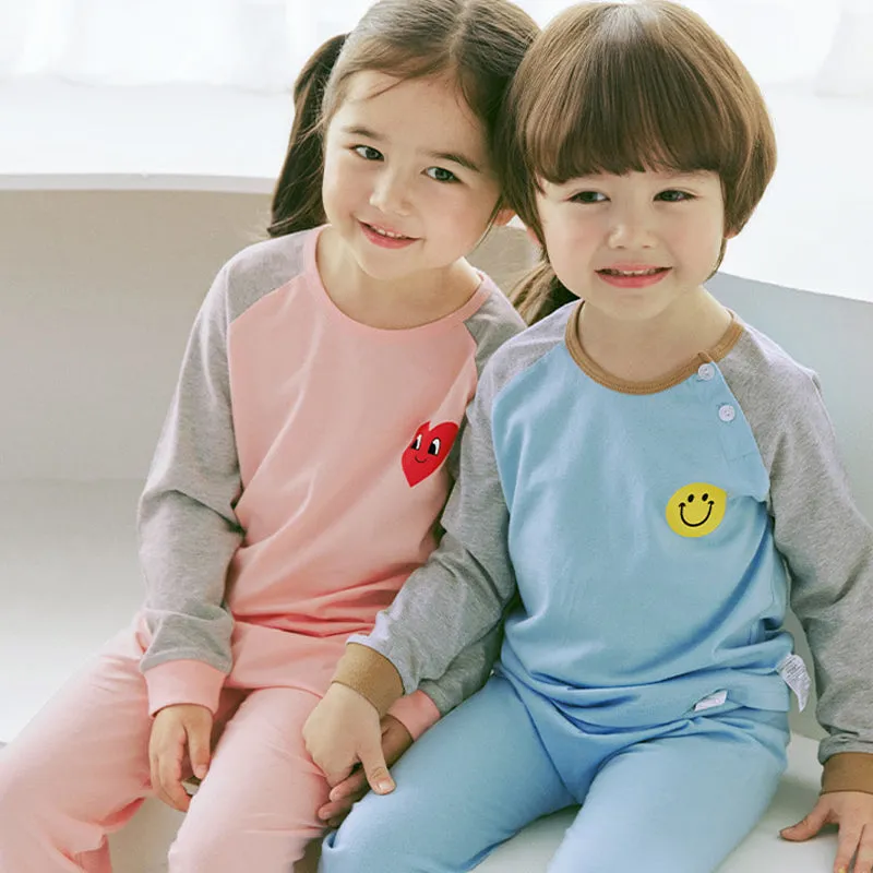Blue Colour Block Smiley Sleep Set (Comfy Fit) 2410MK52