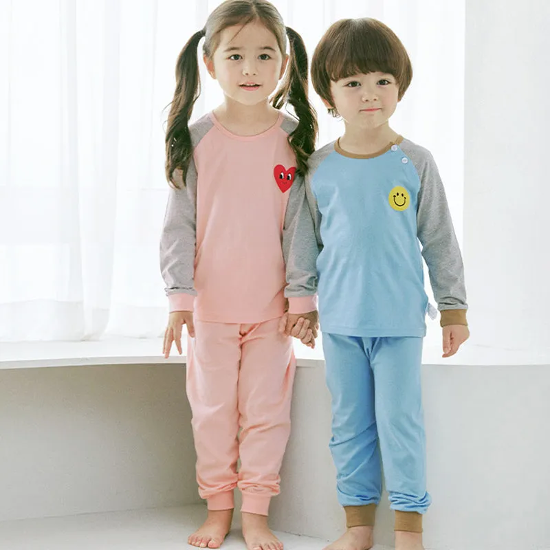 Blue Colour Block Smiley Sleep Set (Comfy Fit) 2410MK52