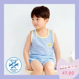 Blue Cute Bear Sleeveless Set 2405U26