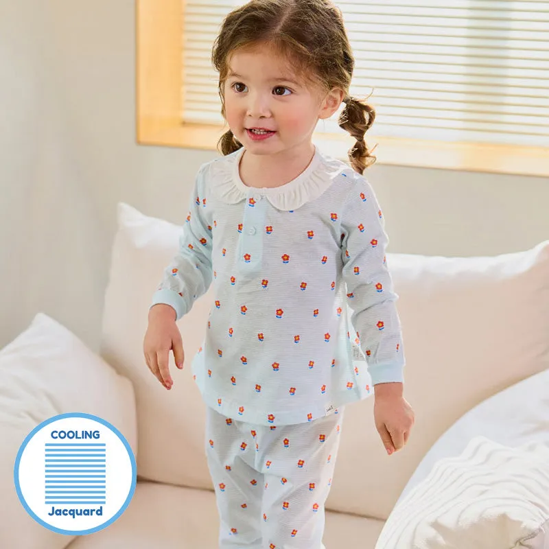 Blue Isabelle Flower Sleep Set (Comfy Fit) (Cooling) 2404C29