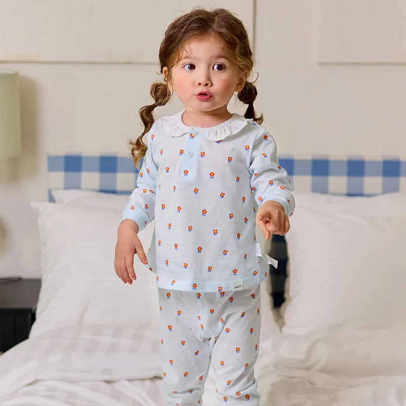 Blue Isabelle Flower Sleep Set (Comfy Fit) (Cooling) 2404C29