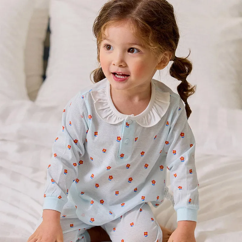 Blue Isabelle Flower Sleep Set (Comfy Fit) (Cooling) 2404C29