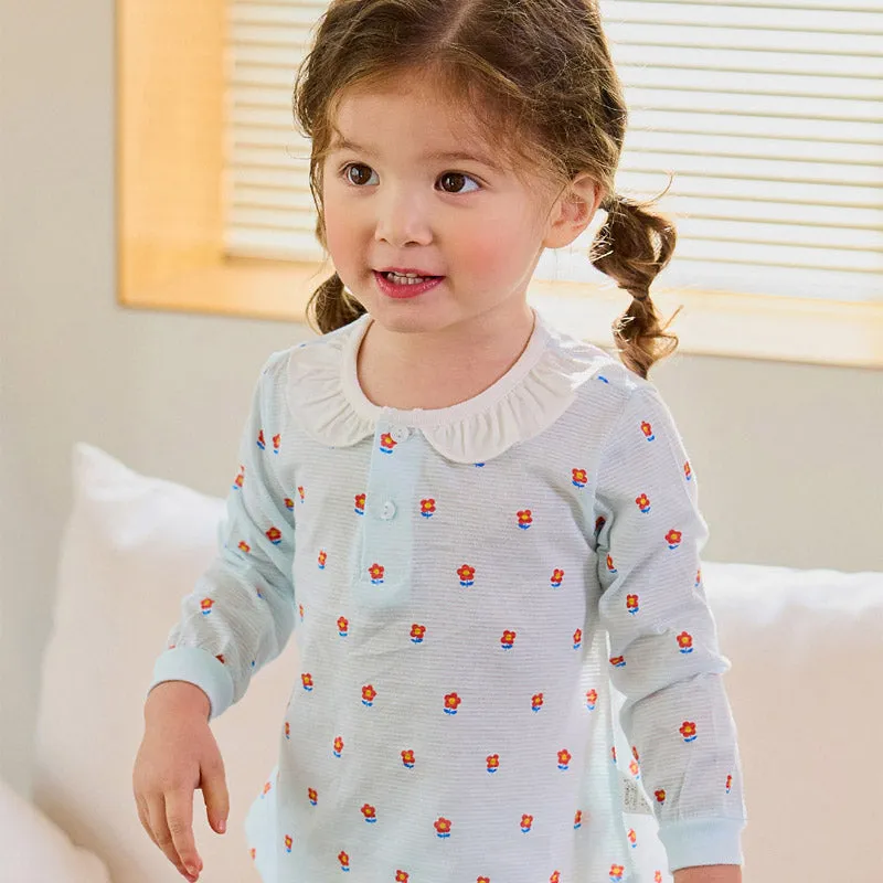 Blue Isabelle Flower Sleep Set (Comfy Fit) (Cooling) 2404C29