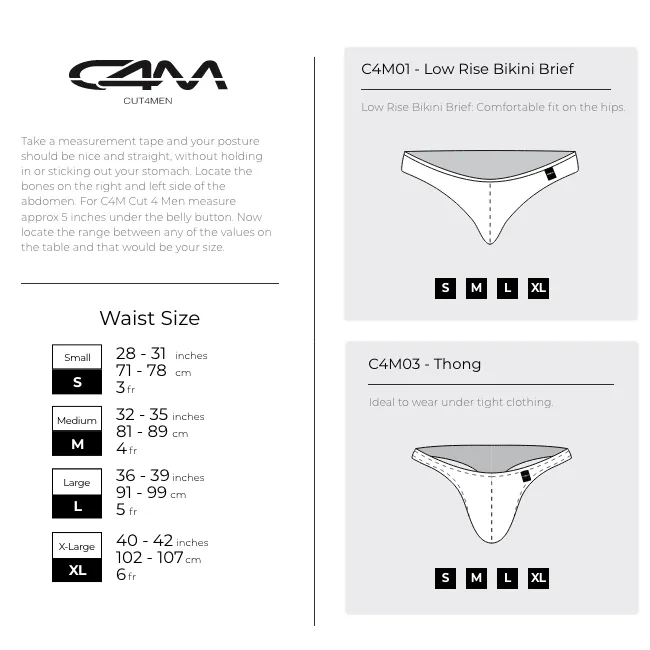 C4M Low Rise Bikini Brief Provocative - Cartoon