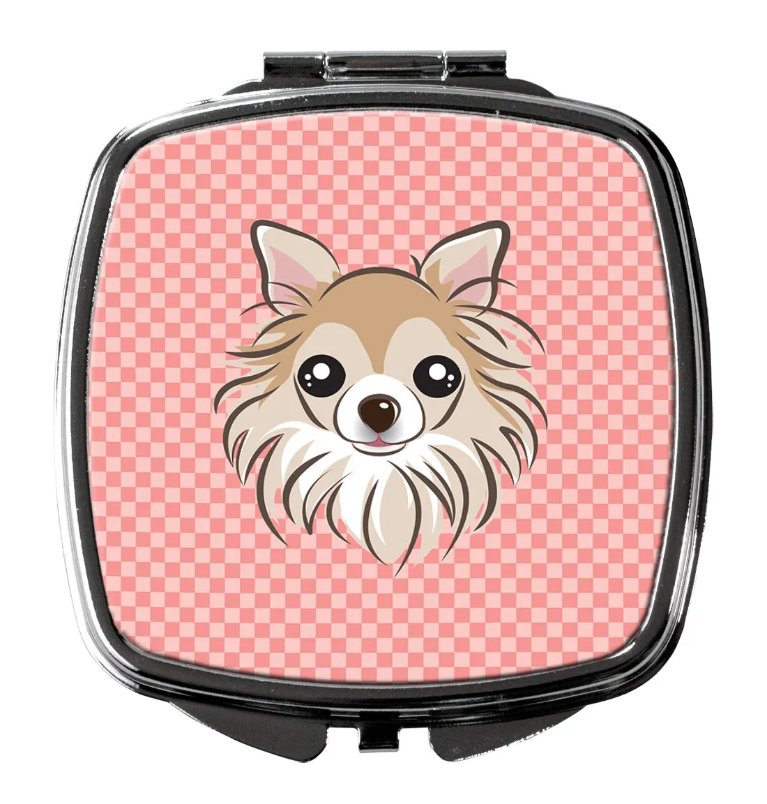 Checkerboard Pink Chihuahua Compact Mirror BB1251SCM by Caroline's Treasures
