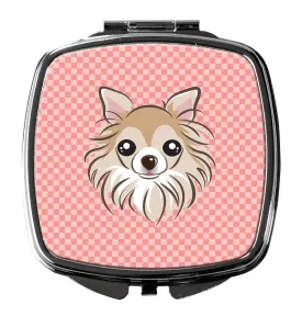 Checkerboard Pink Chihuahua Compact Mirror BB1251SCM by Caroline's Treasures