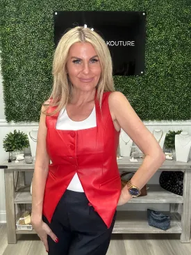 Chic Red Vest