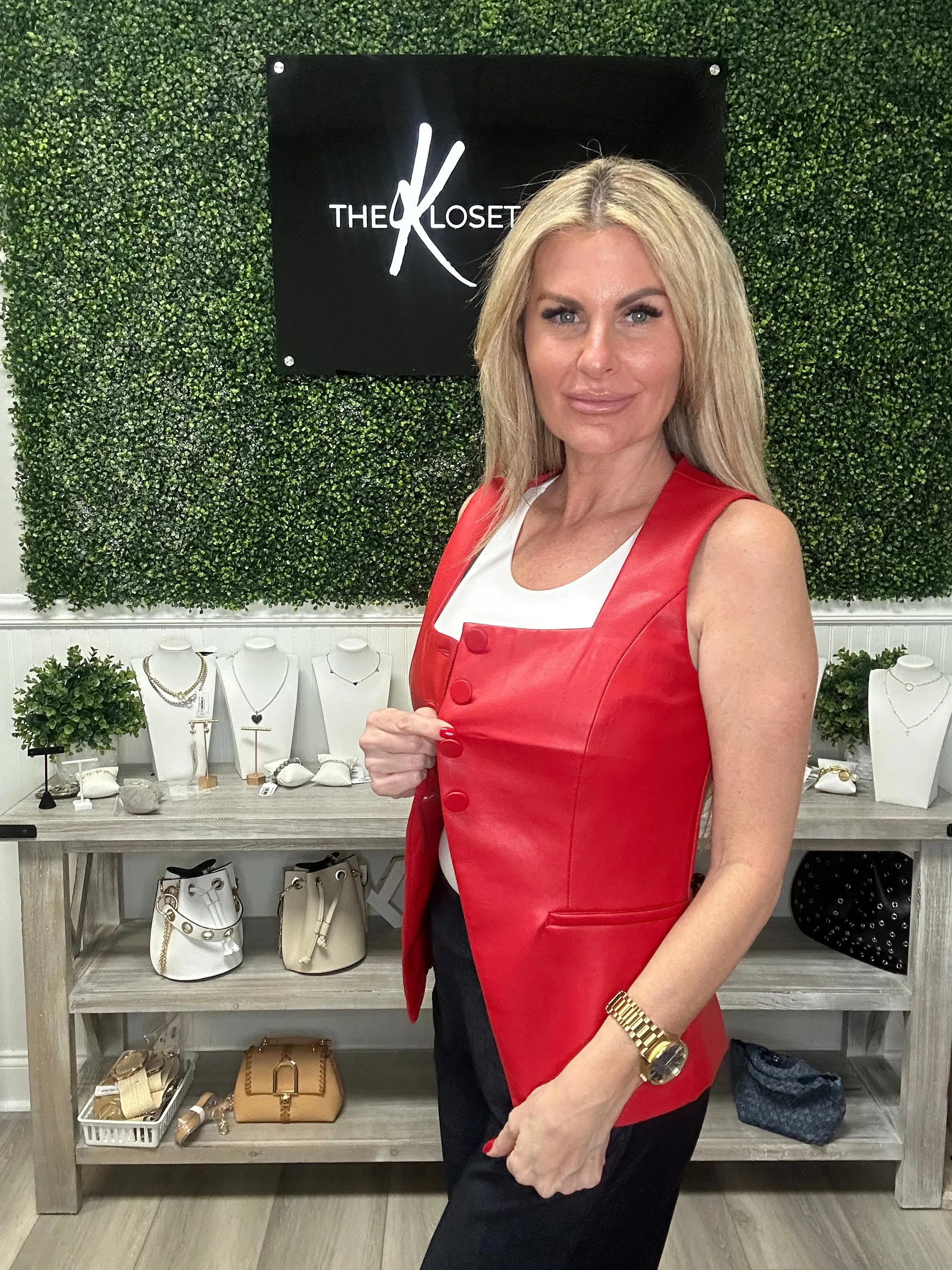 Chic Red Vest