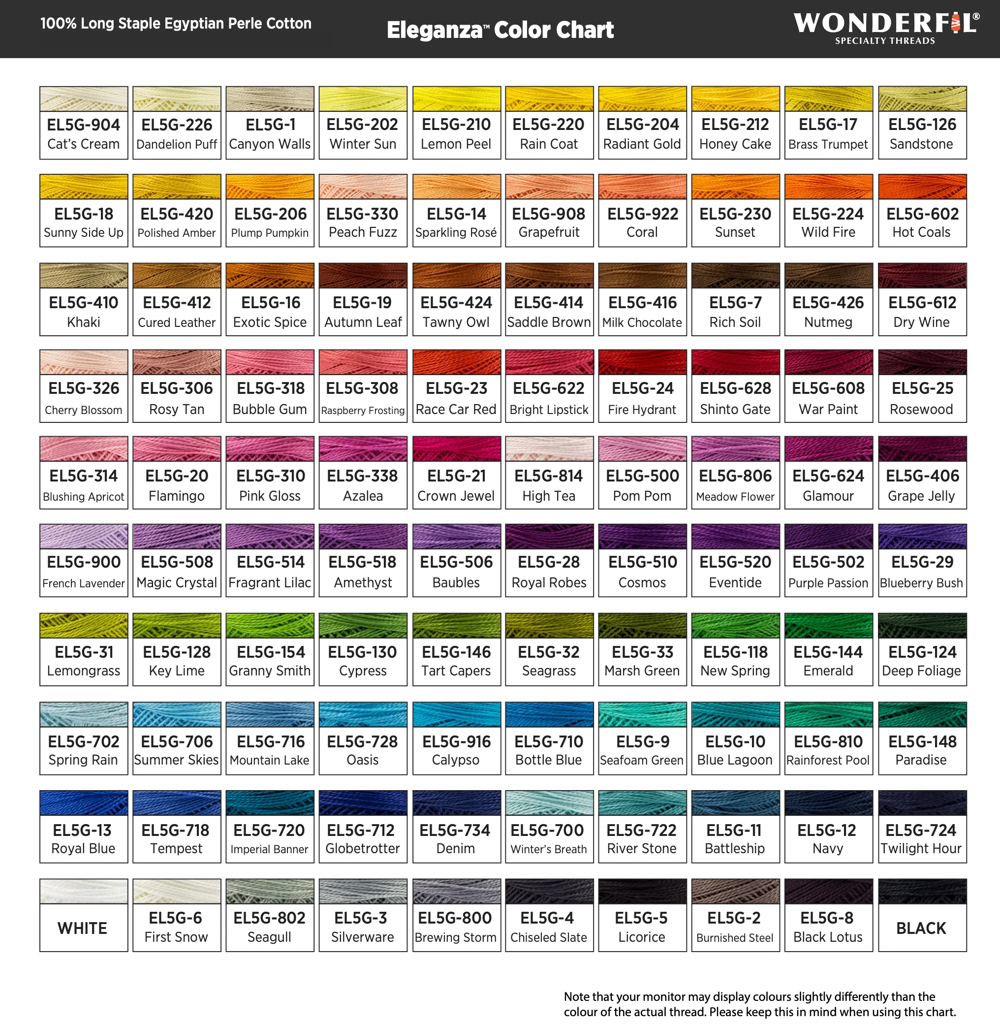 Eleganza #8 Perle Cotton by WonderFil | EL5G-146 Tart Capers | 5 grams