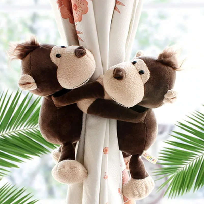 Jungle Forest Animals curtain tie back hooks