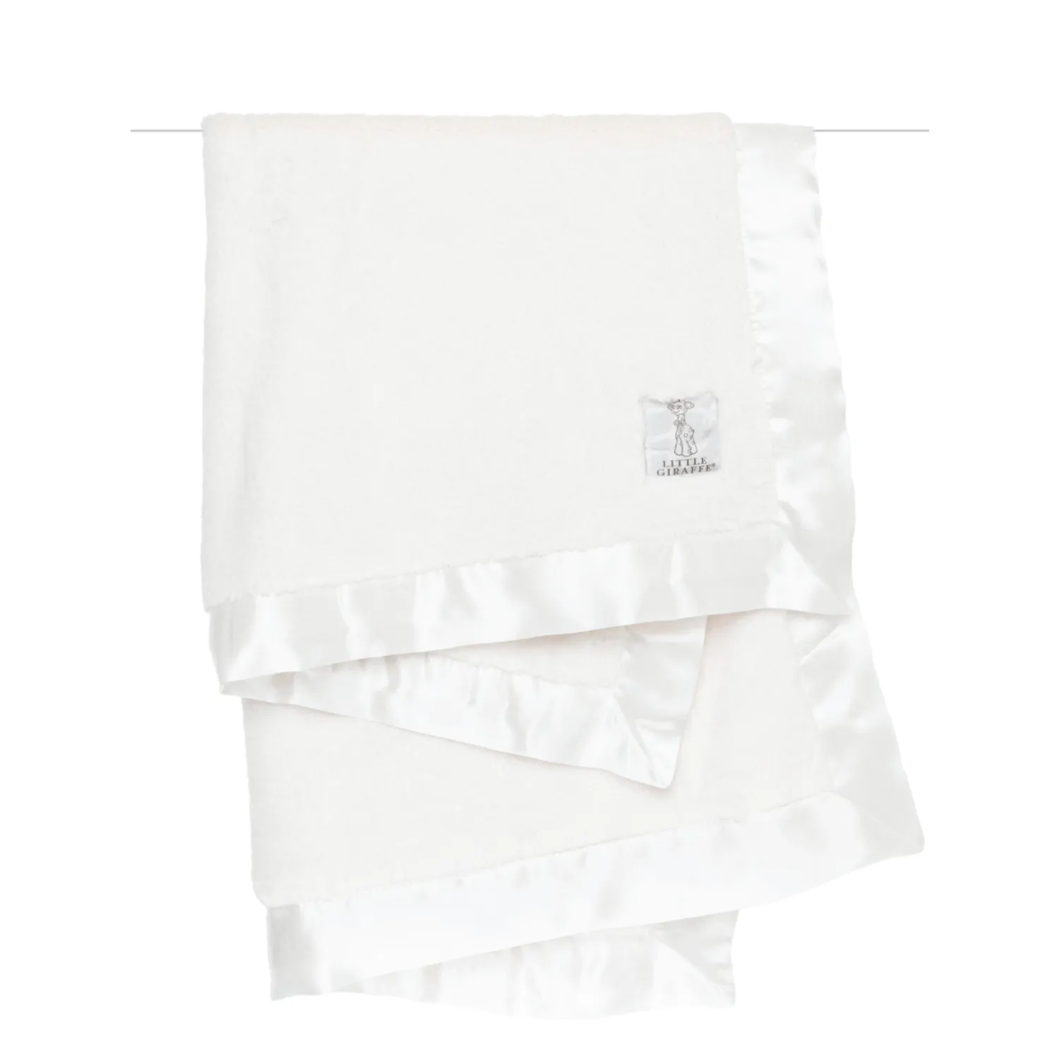 Luxe Solid Baby Blanket - Cream by Little Giraffe
