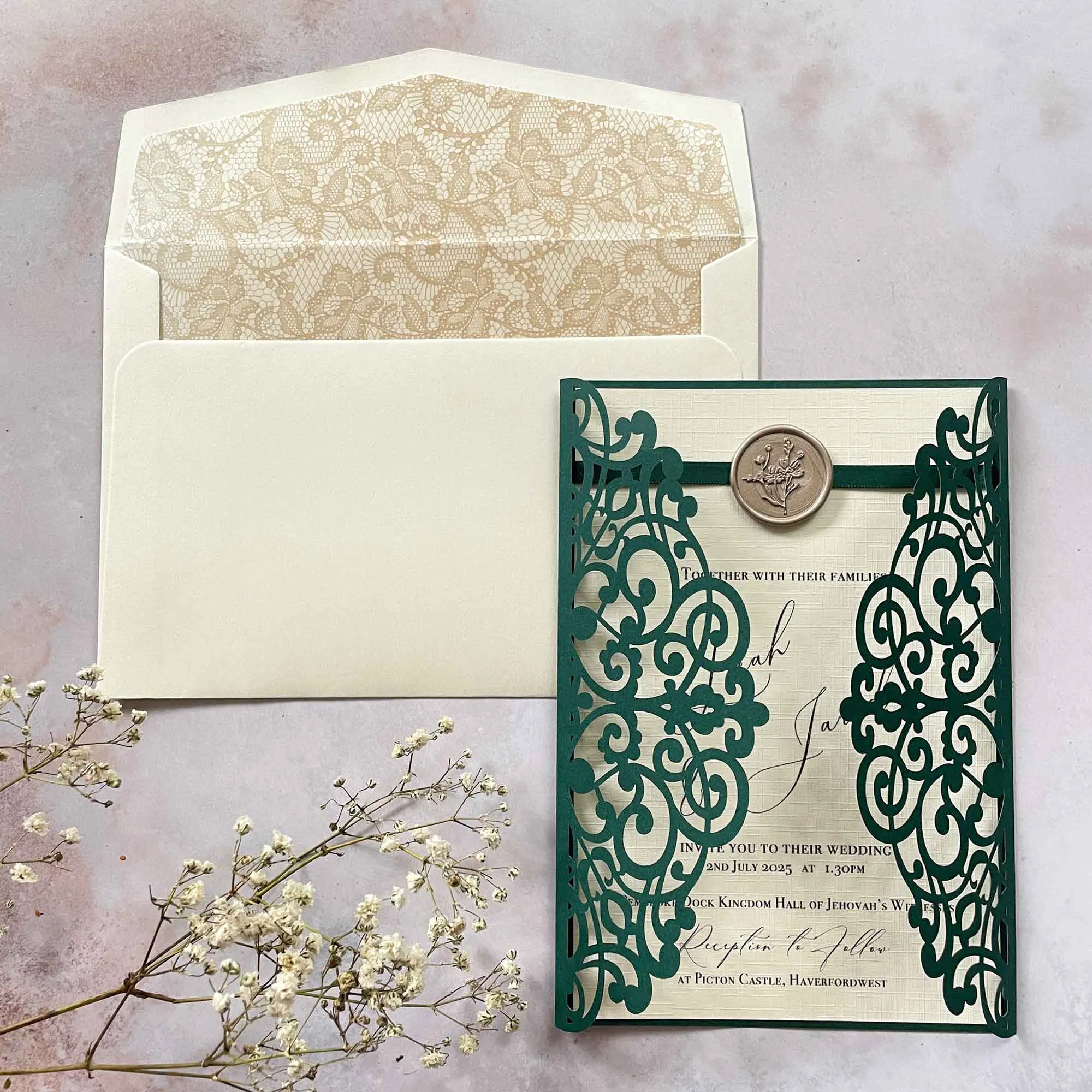 Margot Lace Paper Champagne