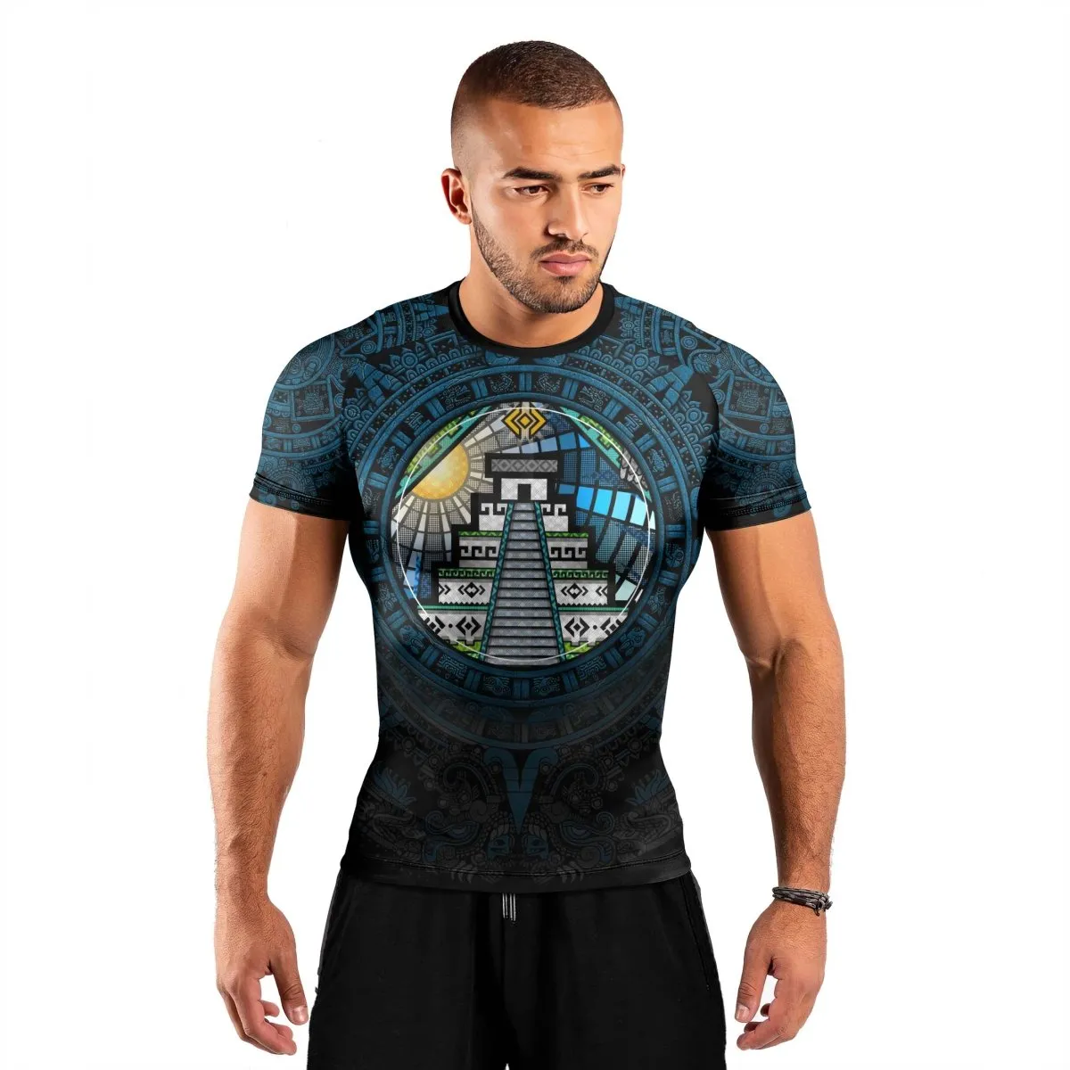 Mayan Guardian Men's Short Sleeve Rash Guard
