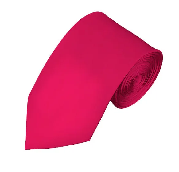 New Fuchsia Self Tie Slim Long Tie
