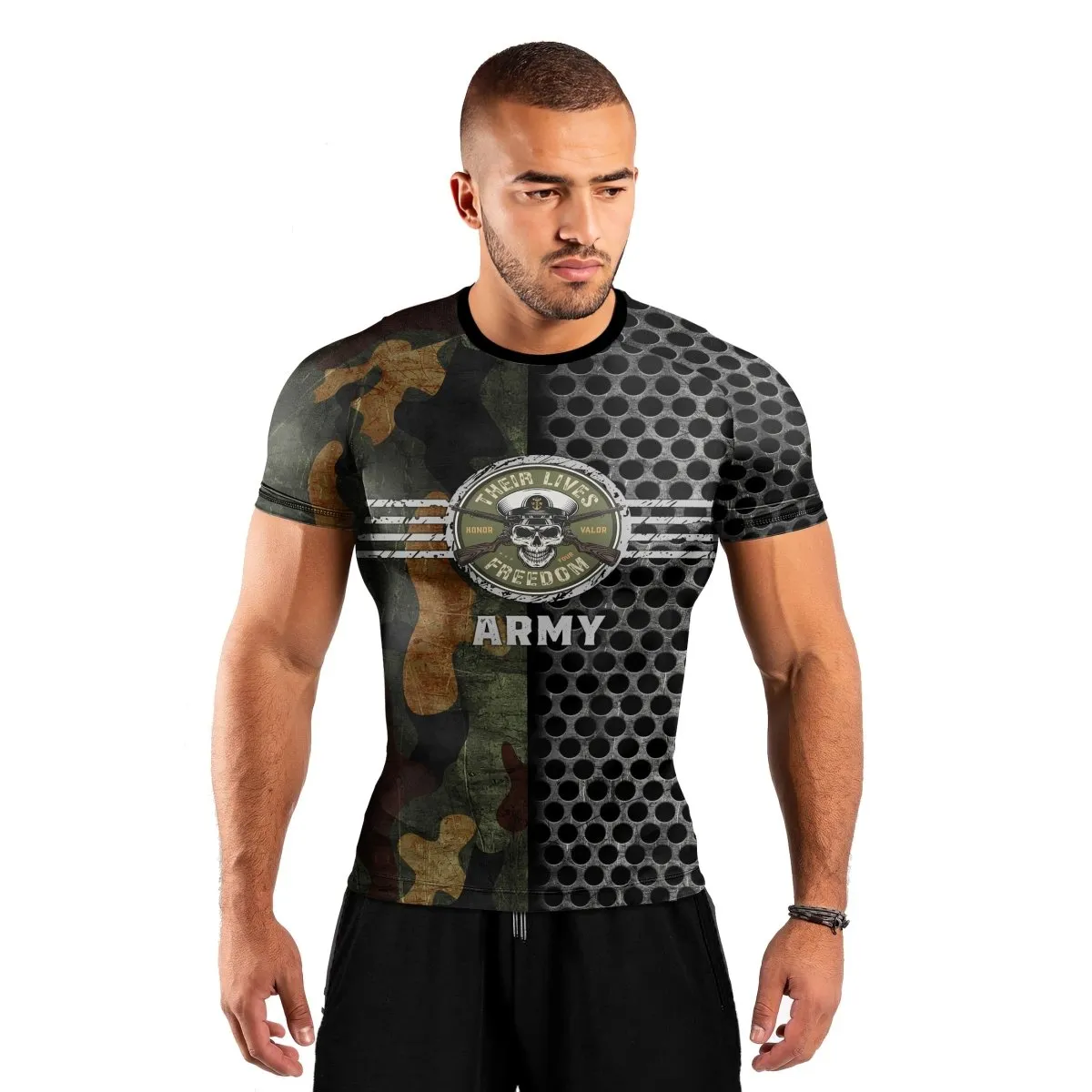 Personalized US Navy Men's Short Sleeve Rash Guard