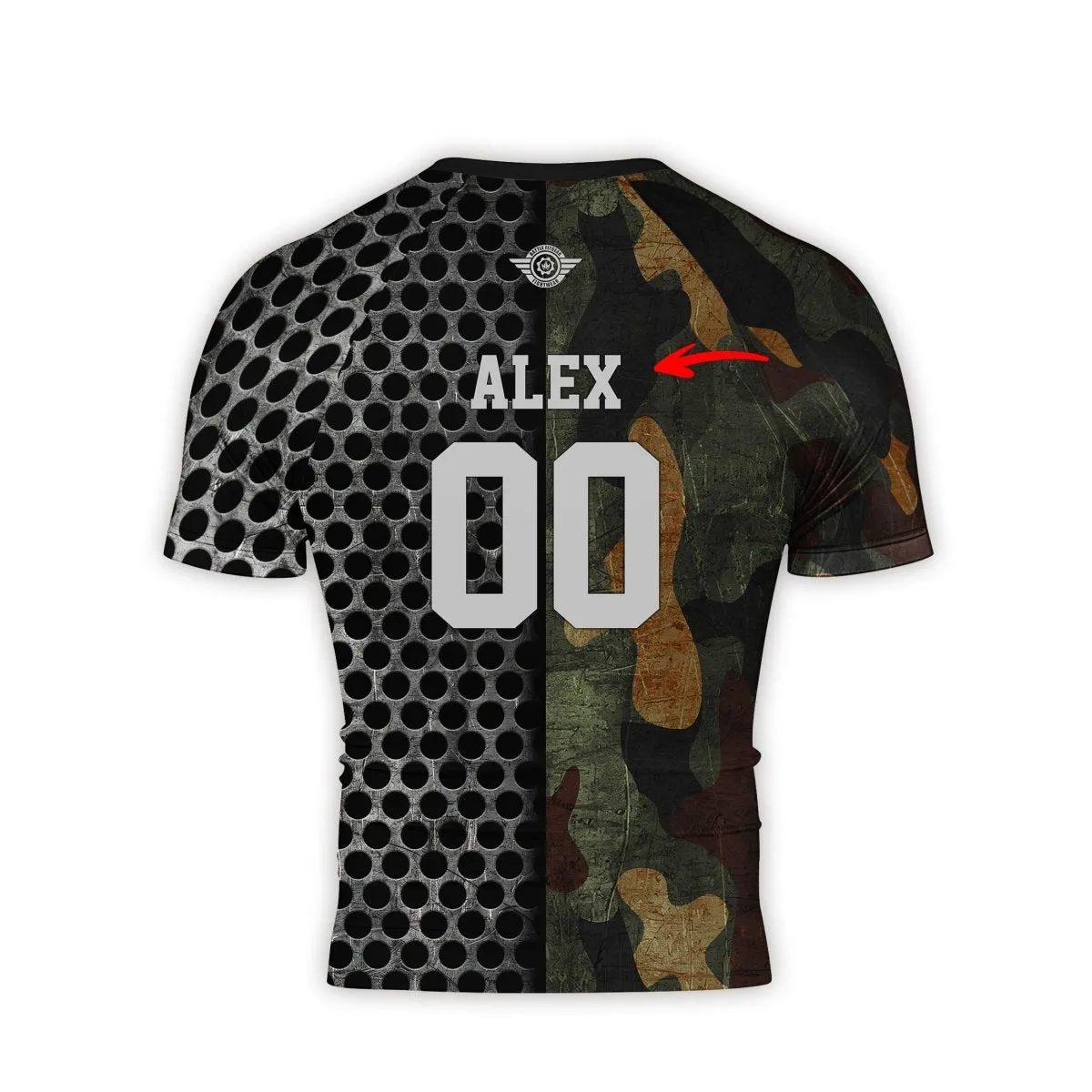 Personalized US Navy Men's Short Sleeve Rash Guard