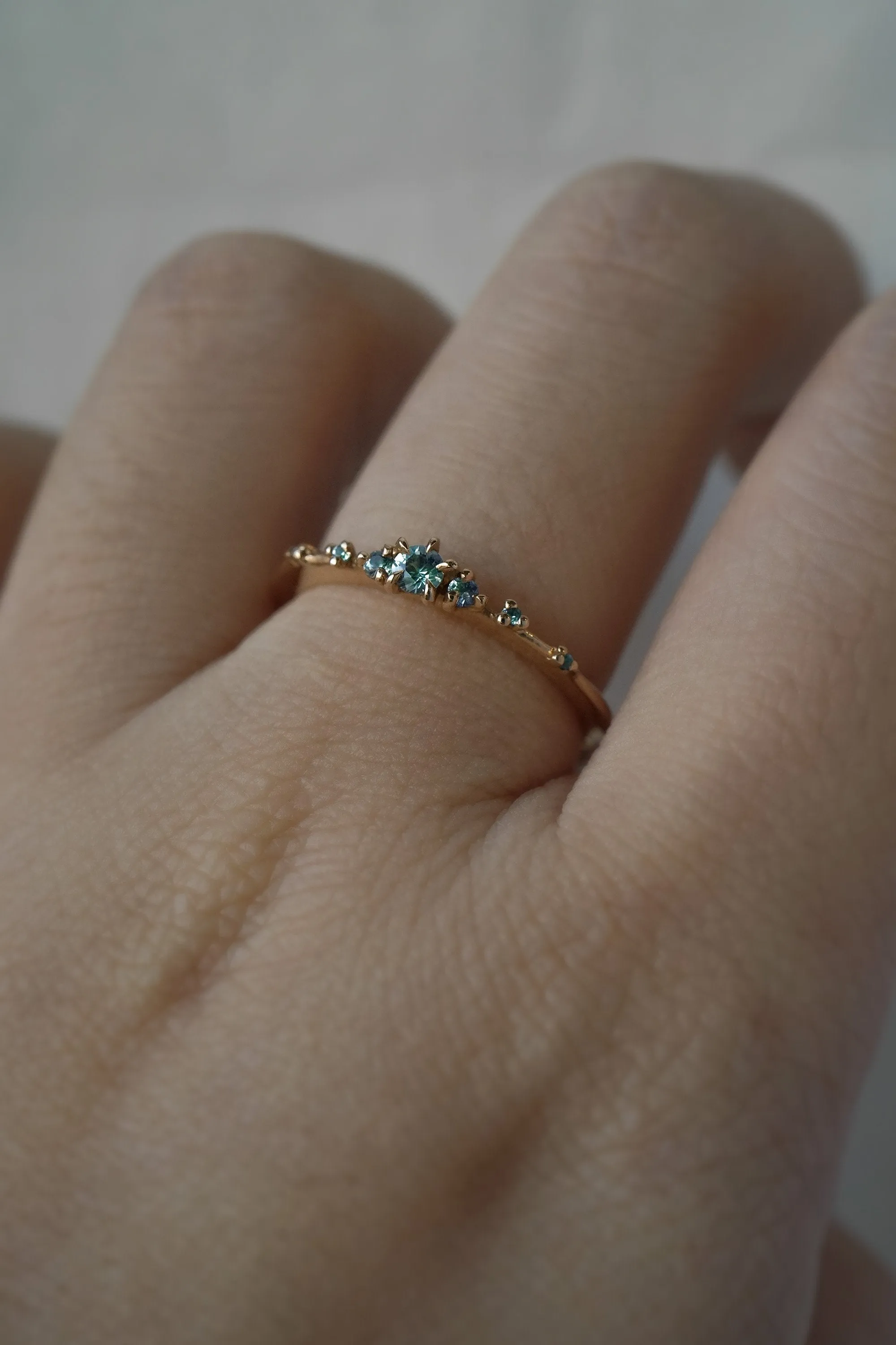 Pink Sapphire Water Lily Ring