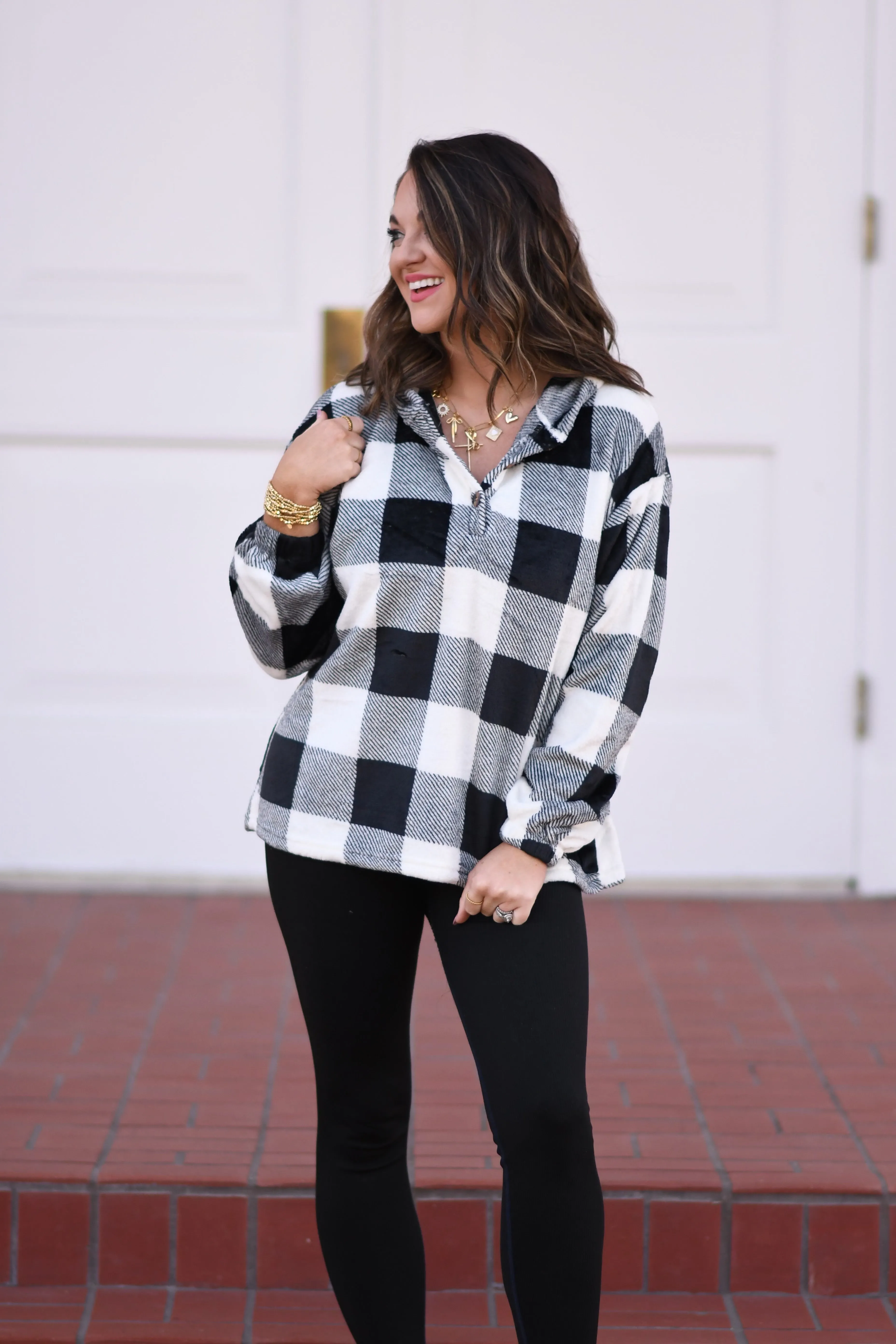 Pre-Order Black Checkered Pullover