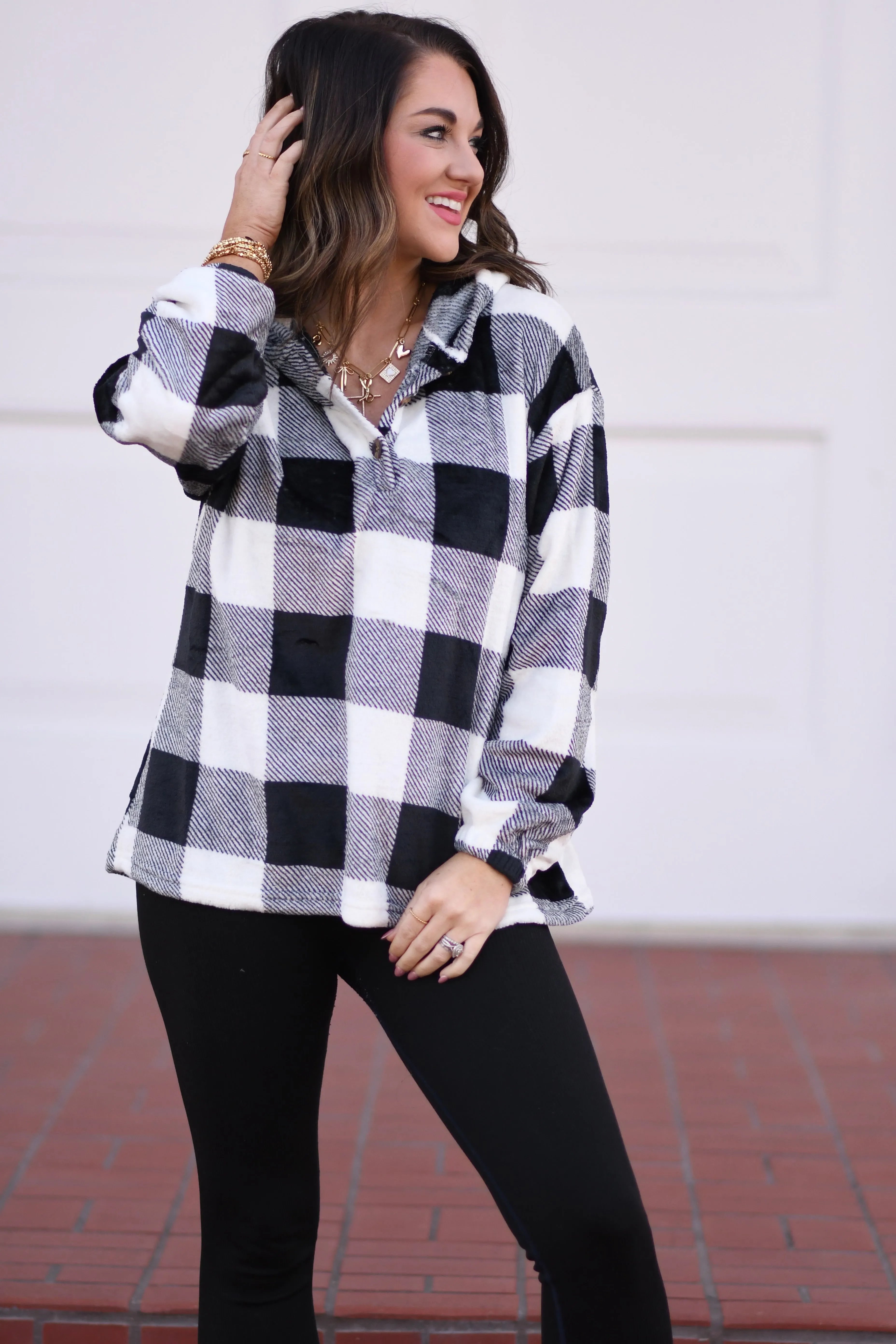 Pre-Order Black Checkered Pullover