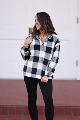Pre-Order Black Checkered Pullover