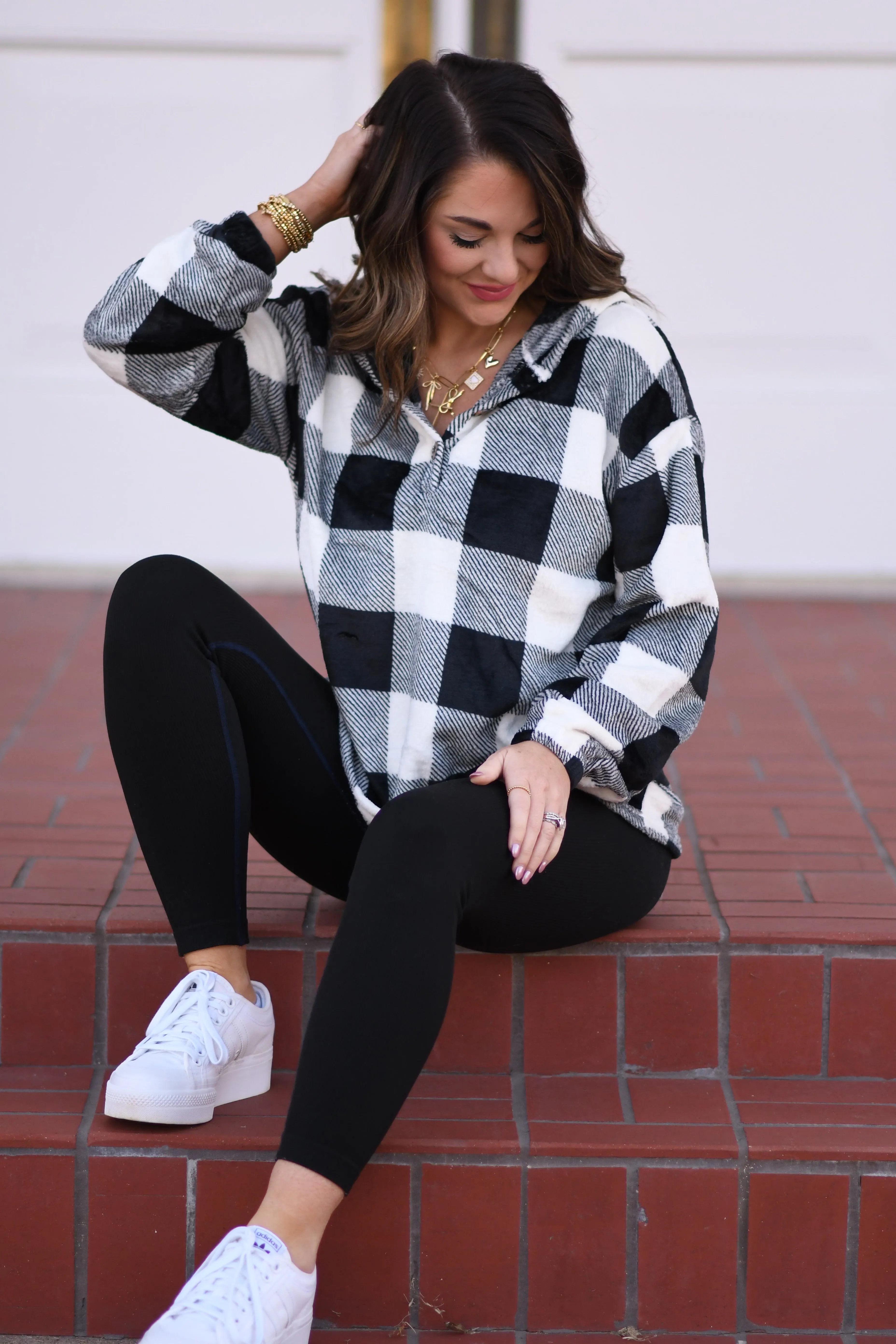 Pre-Order Black Checkered Pullover