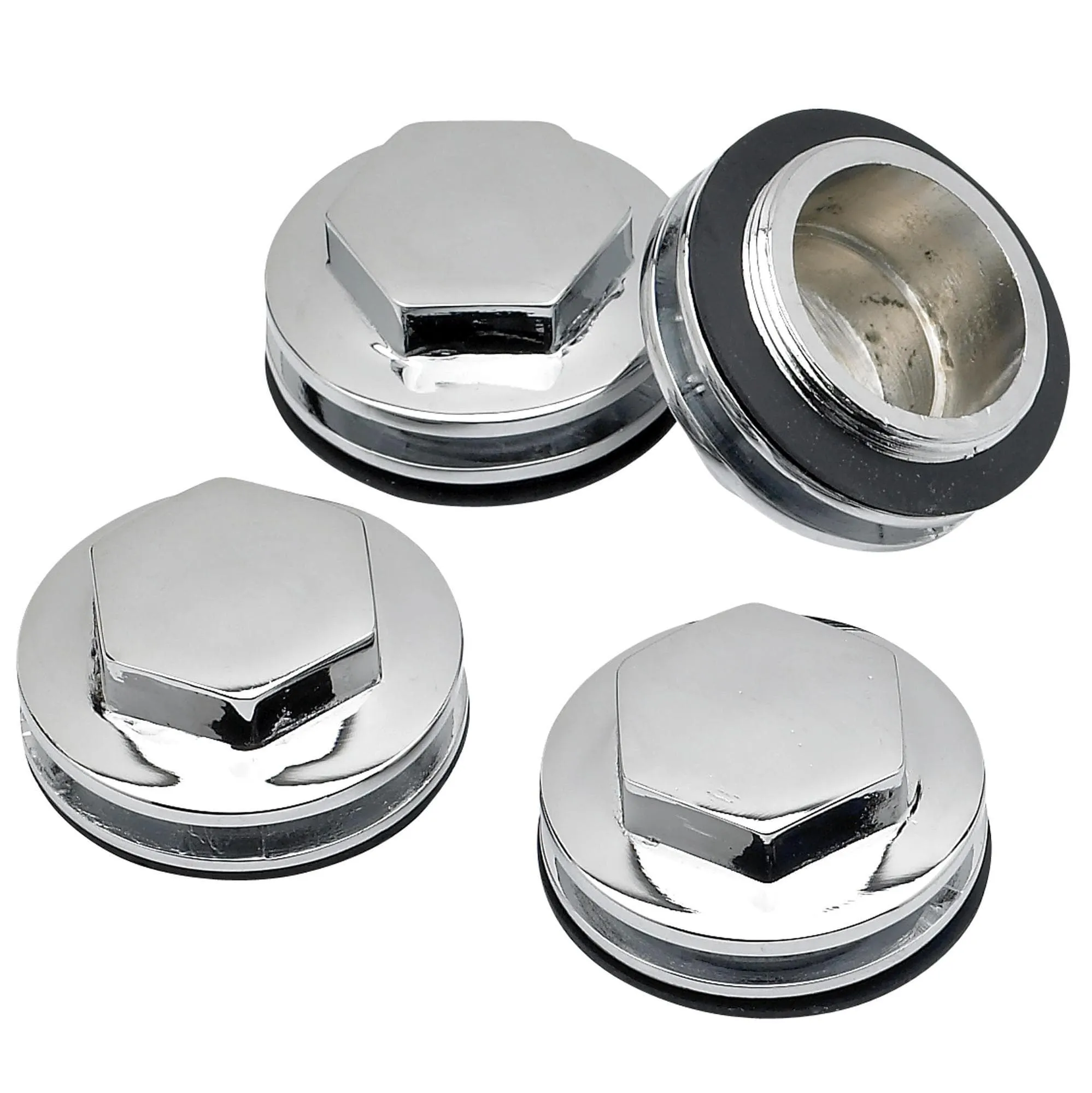 Rocker Box Caps / Covers for Triumph Motorcycles 1963 - 1972 - Chrome