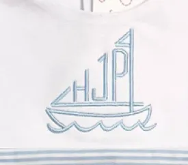 Sailboat Monogram Embroidery**DESIGN ONLY**