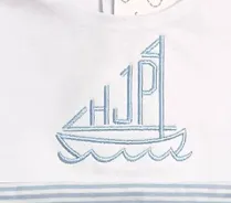 Sailboat Monogram Embroidery**DESIGN ONLY**