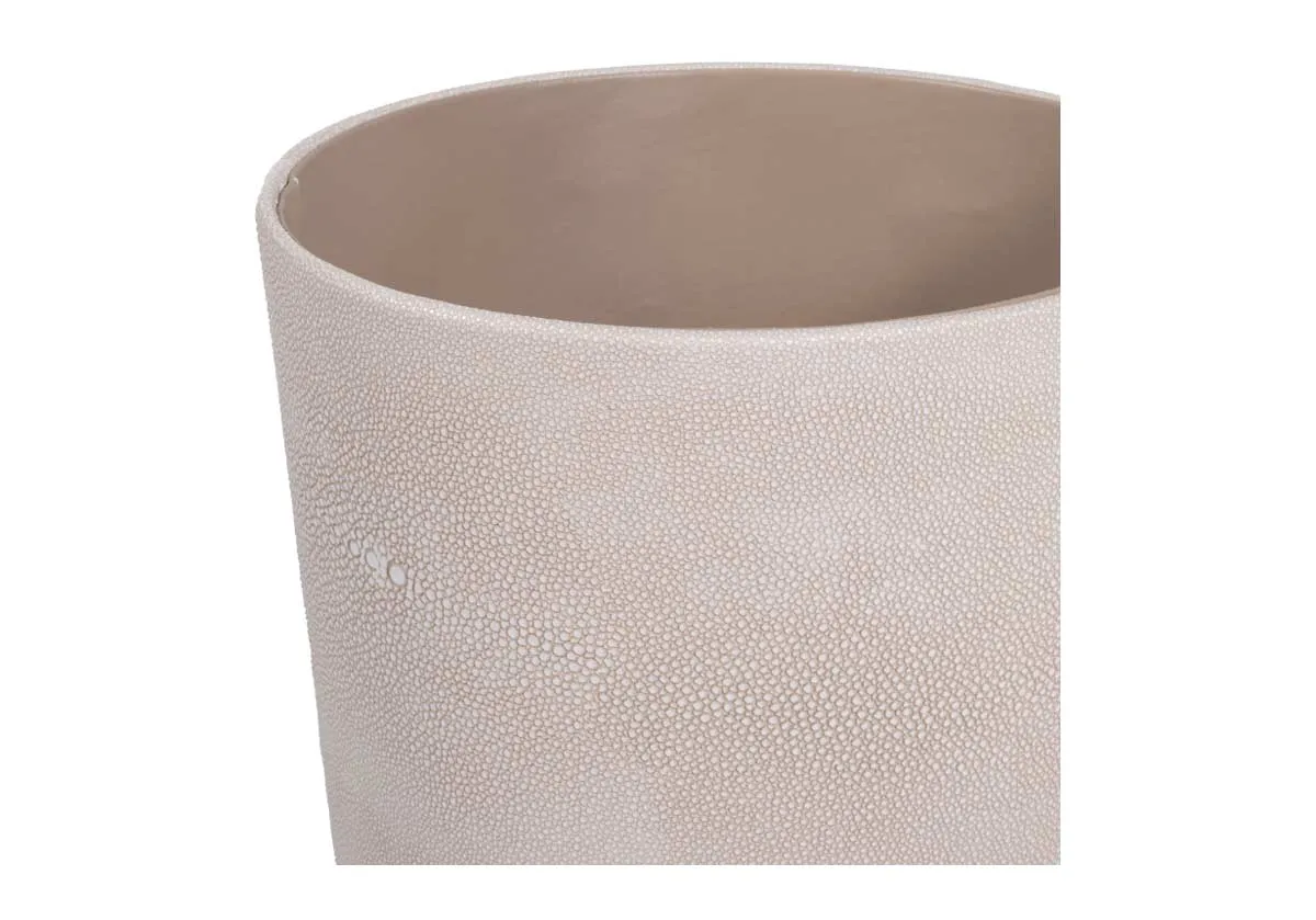 SHAGREEN WASTEBASKET | TAUPE