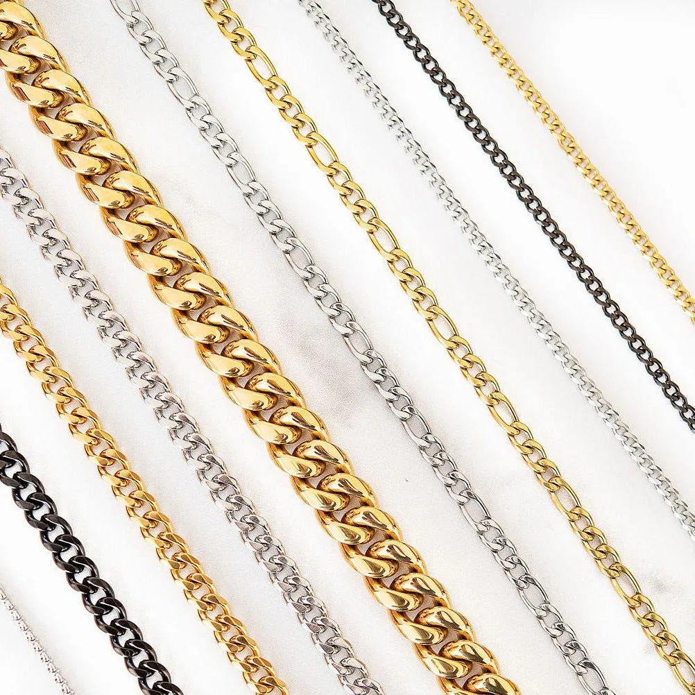 Thin Cuban Link Chain | Gold