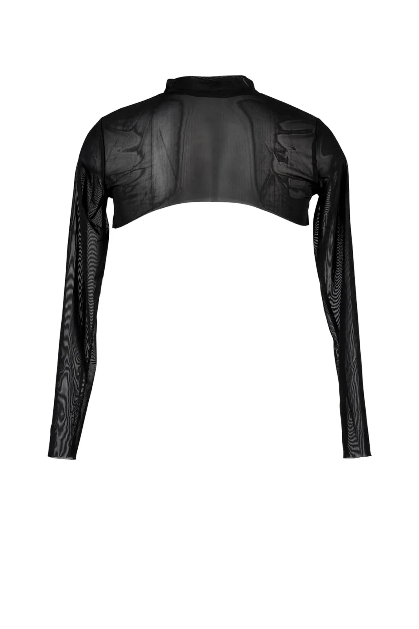Transparent Black Mesh Bolero
